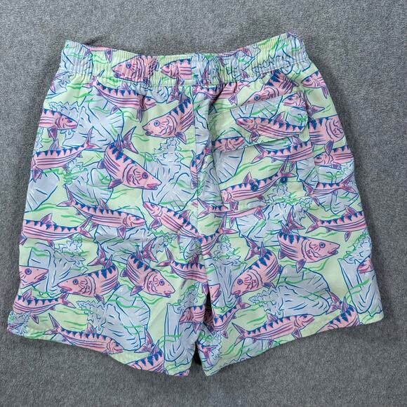 Vineyard Vines Printed Chappy Swim Trunks Boys Medium (12/14) Drawstring Blue - Picture 6 of 7